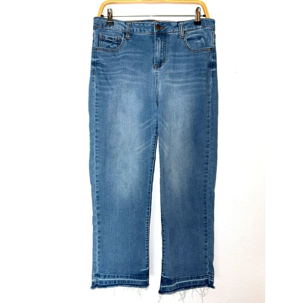 Living Doll Los Angeles HR Cropped Raw Hem Jeans Size 29